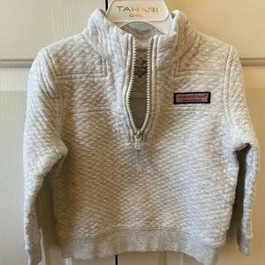Gray Vineyard Vines half zip pullover 3t